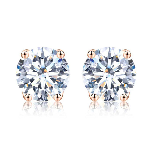 Wholesale Moissanite 925 Sterling Silver Geometric Earrings For Women With Four Claw Setting And Electroplating Treatment