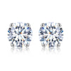 Wholesale Moissanite 925 Sterling Silver Geometric Earrings For Women With Four Claw Setting And Electroplating Treatment