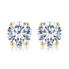 Wholesale Moissanite 925 Sterling Silver Geometric Earrings For Women With Four Claw Setting And Electroplating Treatment