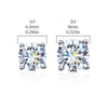 Wholesale Moissanite 925 Sterling Silver Geometric Earrings For Women With Four Claw Setting And Electroplating Treatment