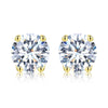 Wholesale Moissanite 925 Sterling Silver Geometric Earrings For Women With Four Claw Setting And Electroplating Treatment