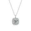 Wholesale Moissanite Sterling Silver 925 Geometric Sweet Style Inlay Necklace For Women