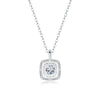 Wholesale Moissanite Sterling Silver 925 Geometric Sweet Style Inlay Necklace For Women