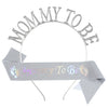 Wholesale Mommy To Be Headband Glitter Cloth Shoulder Strap Ribbon Party Decoration Crown Tiara Belt Zinc Alloy Semimanual Semimechanical