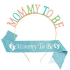 Wholesale Mommy To Be Headband Glitter Cloth Shoulder Strap Ribbon Party Decoration Crown Tiara Belt Zinc Alloy Semimanual Semimechanical