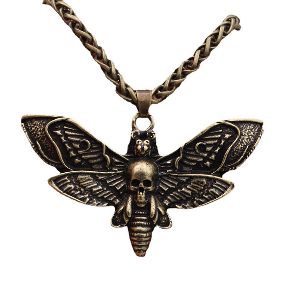 Wholesale Moth Pendant Necklace Metal Alloy With Electroplating Animal Pattern Unisex