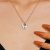 Wholesale Motherofpearl Animal Shaped Copper Electroplated Kitten Pendant Necklace For Women