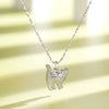 Wholesale Motherofpearl Animal Shaped Copper Electroplated Kitten Pendant Necklace For Women