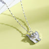 Wholesale Motherofpearl Animal Shaped Copper Electroplated Kitten Pendant Necklace For Women