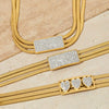 Wholesale Multi Layer Stainless Steel Love Themed Jewelry Suit With Vacuum Plated Clavicle Chain And Bracelet For Women