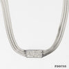 Wholesale Multi Layer Stainless Steel Love Themed Jewelry Suit With Vacuum Plated Clavicle Chain And Bracelet For Women