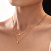 Wholesale Multi Layer Star Bead Design Light Luxury Titanium Steel Necklace With Electroplating For Women