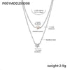 Wholesale Multi Layer Star Bead Design Light Luxury Titanium Steel Necklace With Electroplating For Women
