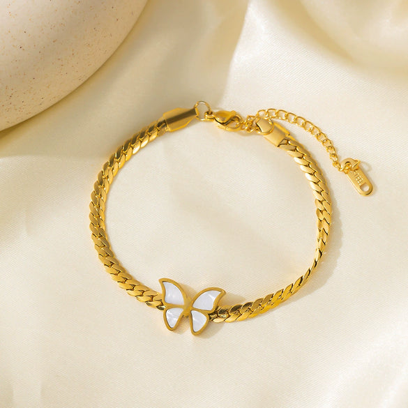 Wholesale Multi Layer Women's Retro Simple Fashion Metal Bracelet Set Titanium Steel Geometric Electroplated