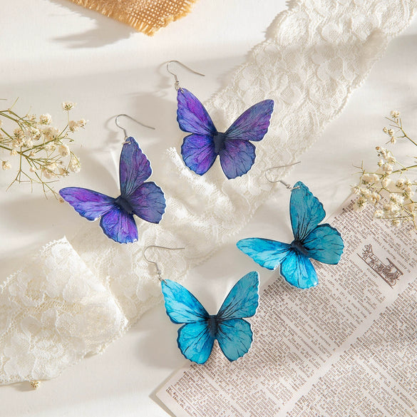 Wholesale Multicolor Butterfly Acrylic Handmade Earrings For Women