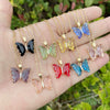 Wholesale Multicolor Butterfly Stainless Steel And Copper Necklace With Electroplating Treatment