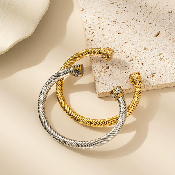 Wholesale Multicolor Titanium Steel Electroplated Twist Personality Bracelet