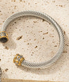 Wholesale Multicolor Titanium Steel Electroplated Twist Personality Bracelet