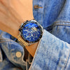 Wholesale Multifunctional Fully Automatic Mechanical Men's Watch With Round Dial Alloy Case Stainless Steel Buckle And Genuine Leather Strap