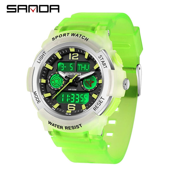 Wholesale Multifunctional Outdoor Sports Waterproof Electronic Watch For Students Abs Case Tpu Strap Acrylic Mirror Round Dial
