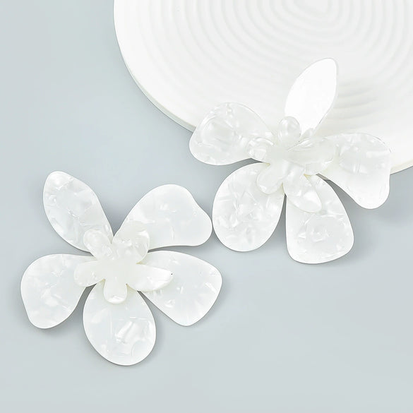 Wholesale Multilayer Acetate Plate Flower Earrings For Women Fashion Style