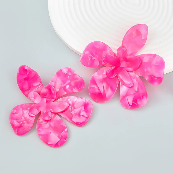 Wholesale Multilayer Acetate Plate Flower Earrings For Women Fashion Style