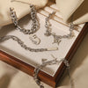 Wholesale Multilayer Chain Cuban Style Stainless Steel Bracelet With Butterfly Cross Pendant 18K Vacuum Plated For Women And Unisex