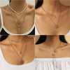 Wholesale Multilayer Hip Hop Style Alloy Cross Chain Pendant Clavicle Sweater Necklace With Electroplating