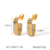 Wholesale Multilayer Linear Geometric Stainless Steel Earrings For Women With Electroplating