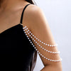 Wholesale Multilayer Pearl Shoulder Finger Body Chain For Women Fashion Retro Style