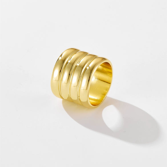 Wholesale Multilayer Punk Style Copper Ring With Exaggerated Creative Design And Electroplating Treatment In Joker Theme For Women And Unisex