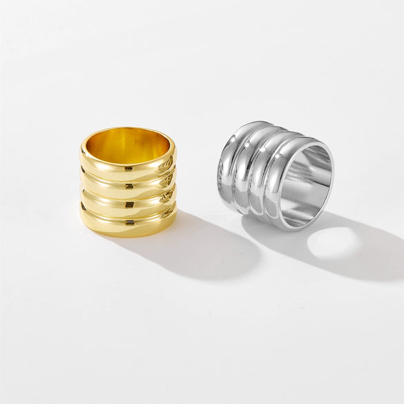 Wholesale Multilayer Punk Style Copper Ring With Exaggerated Creative Design And Electroplating Treatment In Joker Theme For Women And Unisex