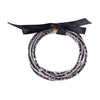 Wholesale Multilayer Silicone Gold Powder Ribbon Bracelet Suit With Bow And Geometric Pattern For Women