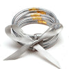 Wholesale Multilayer Silicone Gold Powder Ribbon Bracelet Suit With Bow And Geometric Pattern For Women