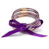 Wholesale Multilayer Silicone Gold Powder Ribbon Bracelet Suit With Bow And Geometric Pattern For Women