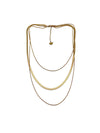 Wholesale Multilayer Stacked Geometric Electroplated Titanium Steel Blade Chain Necklace For Women And Men