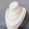 Wholesale Multilayer Stacked Geometric Electroplated Titanium Steel Blade Chain Necklace For Women And Men