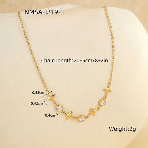 Wholesale Multilayer Stainless Steel Geometric Anklet In Marine Resort Style