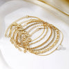 Wholesale Multilayer Twist Chain Snake Bone Chain Bracelet Set Alloy Geometric Pattern Inlaid Rhinestone Pearl For Women
