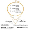 Wholesale Multilayered Geometric Stainless Steel And Titanium Steel Electroplated Necklace For Women