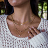 Wholesale Multilayered Geometric Stainless Steel And Titanium Steel Electroplated Necklace For Women