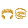 Wholesale Multilayered Geometric Stainless Steel Electroplated Bracelet Set For Women