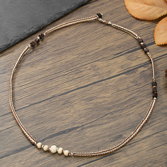 Wholesale Multistrand Winding Woven Handmade Wooden Bead Bracelet Minimalist Style