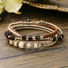 Wholesale Multistrand Winding Woven Handmade Wooden Bead Bracelet Minimalist Style