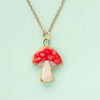 Wholesale Mushroom Food Pendant Necklace Copper Electroplated Ochain Unisex Simple Style
