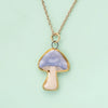 Wholesale Mushroom Food Pendant Necklace Copper Electroplated Ochain Unisex Simple Style