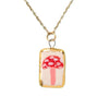Wholesale Mushroom Food Pendant Necklace Copper Electroplated Ochain Unisex Simple Style
