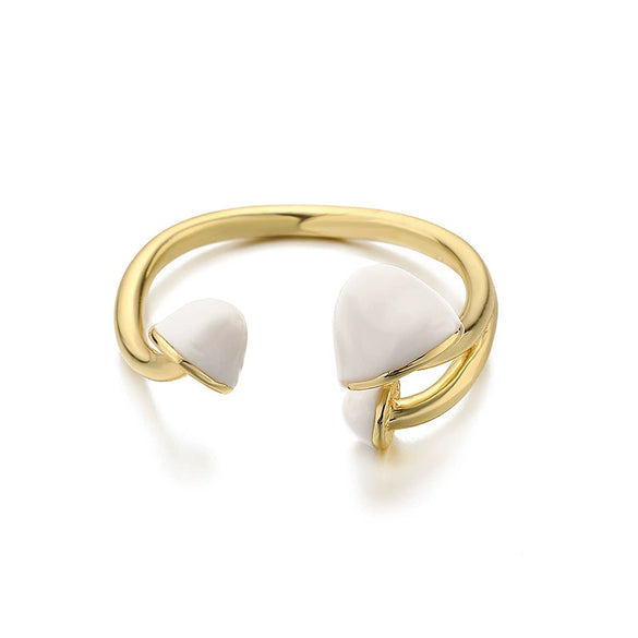 Wholesale Mushroom Ring Copper Dripping Oil Fruit Pattern For Women