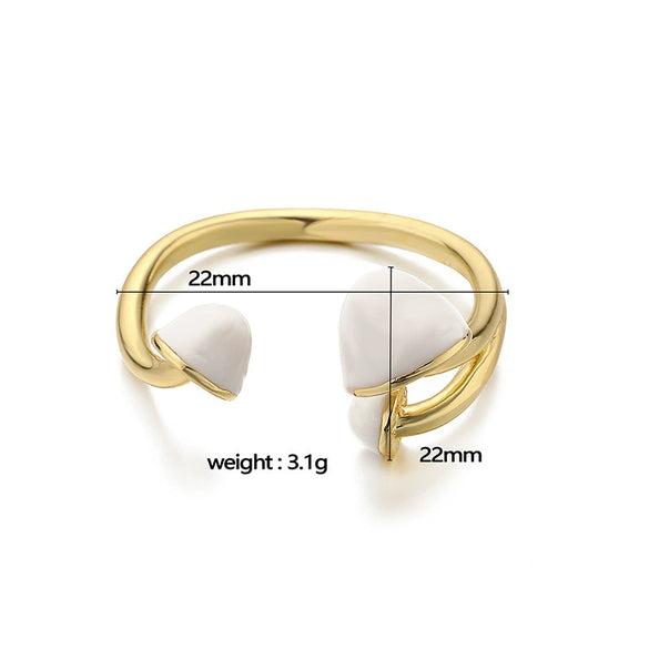 Wholesale Mushroom Ring Copper Dripping Oil Fruit Pattern For Women