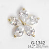 Wholesale Nail Art Pendant With Zircon Real Gold Electroplated Metal Moon Bow Butterfly Design
